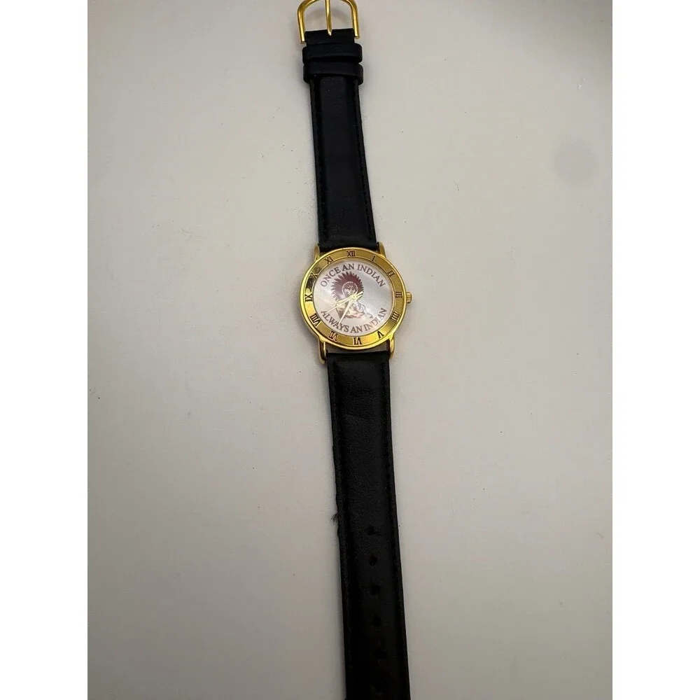 Vintage Timecal Once An Indian Always An Indian Quartz Watch